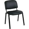 Καρέκλα Επισκέπτη Στοιβαζόμενη SIGMA, Μέταλλο Βαφή Μαύρο, PVC Μαύρο [Ε-00023188] ΕΟ550,17W (1 τεμάχιο) (Μαύρο)